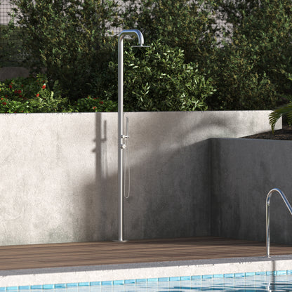 Atlas Freestanding Outdoor Shower with Handheld