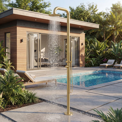 Atlas Freestanding Outdoor Shower with Handheld