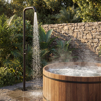 Cascade Freestanding Outdoor Shower with Handheld